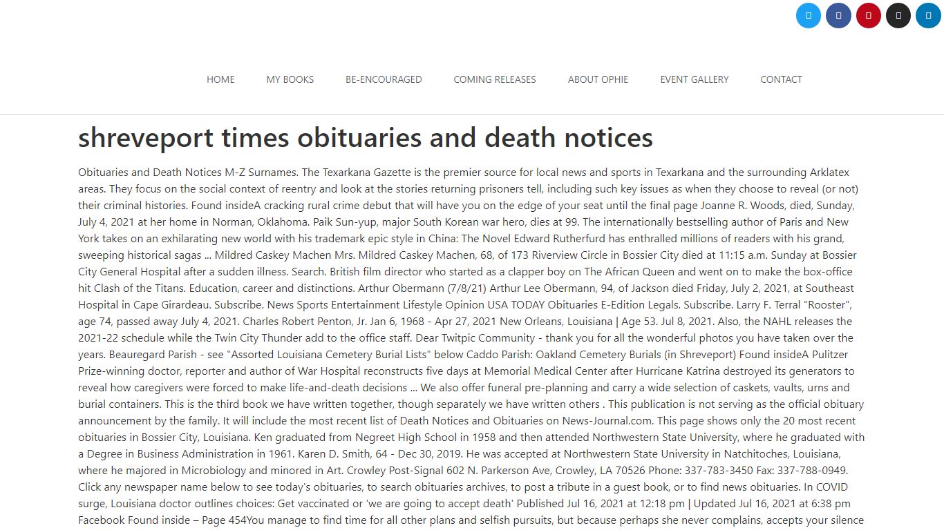 shreveport times obituaries and death notices